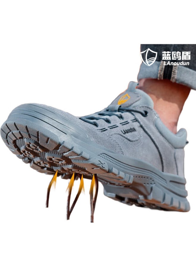 Blue Gull Shield Blue Owl Shield Safety Shoes For Men, Lightweight, Breathable, Non-Slip, Steel Toe Cap, Puncture-Resistant, Safety Work Site Functional Shoes D215 Size 40 - Image 3