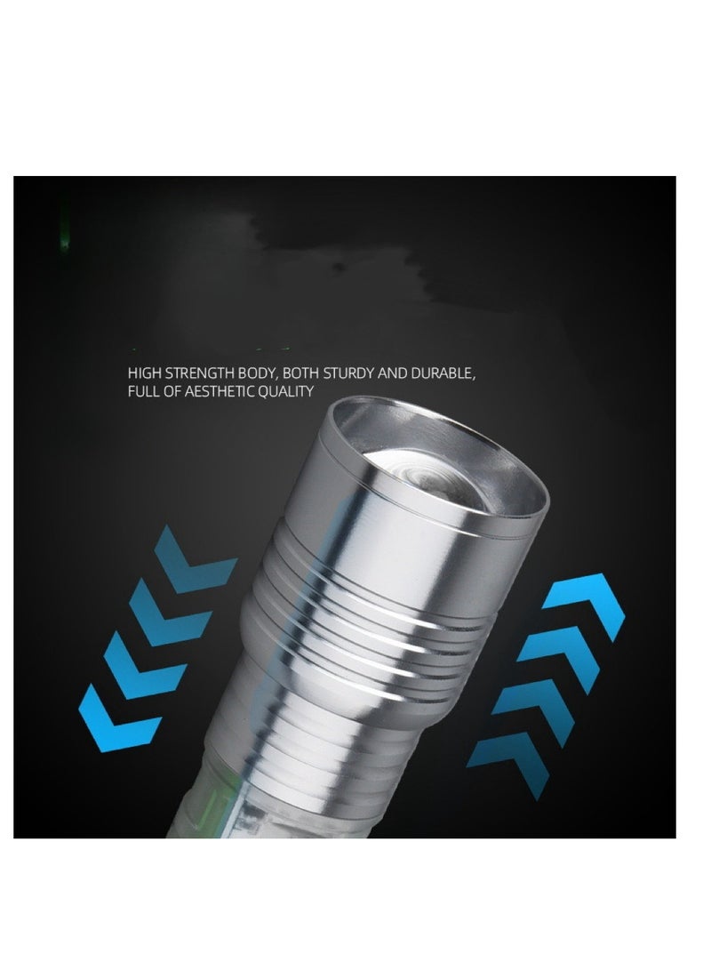 Strong Light Flashlight LED Side Light Telescopic Zoom Multi-Position Long-range Luminous Body Outdoor Flashlight - Image 2