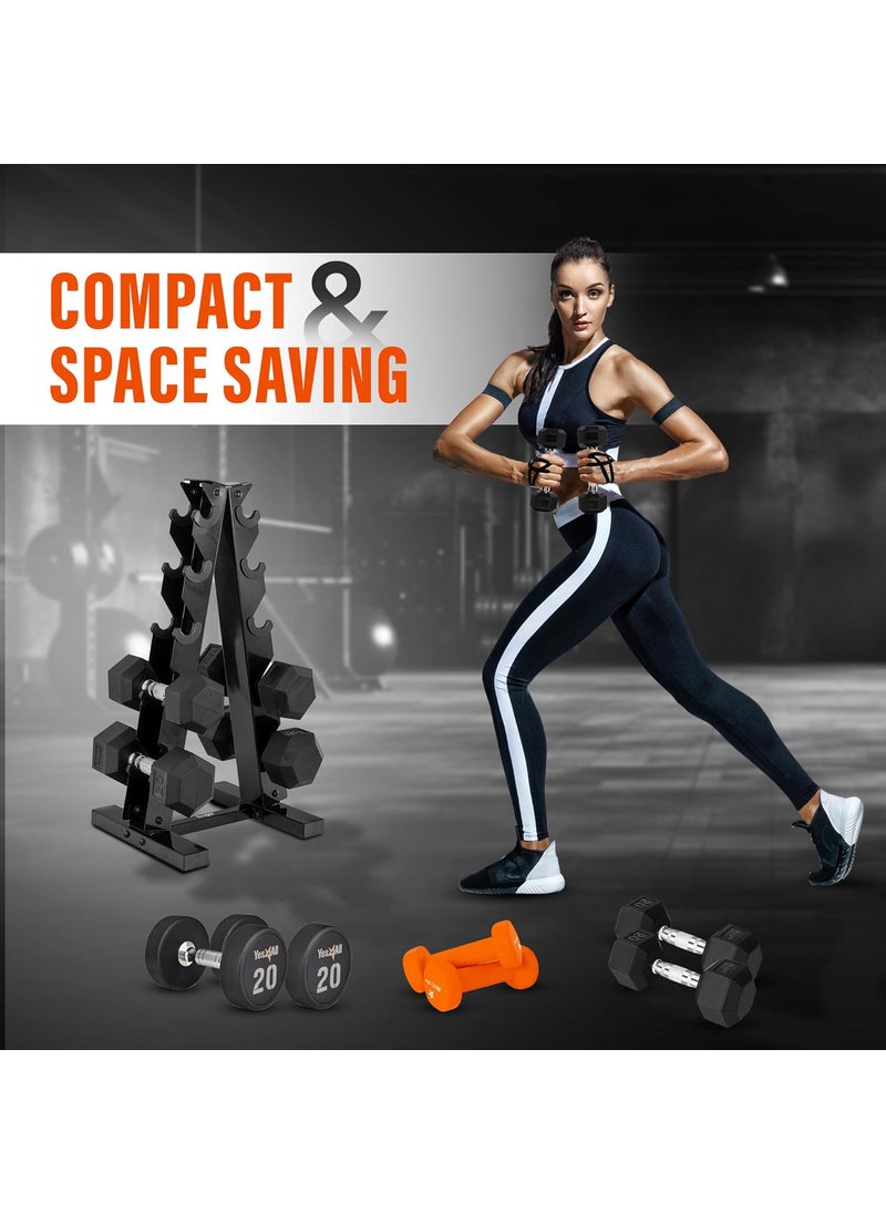 Yes4All YES4ALL Dumbbell Rack Stand Only 5 Tier A Frame Weight Rack for Dumbbells  - Image 5