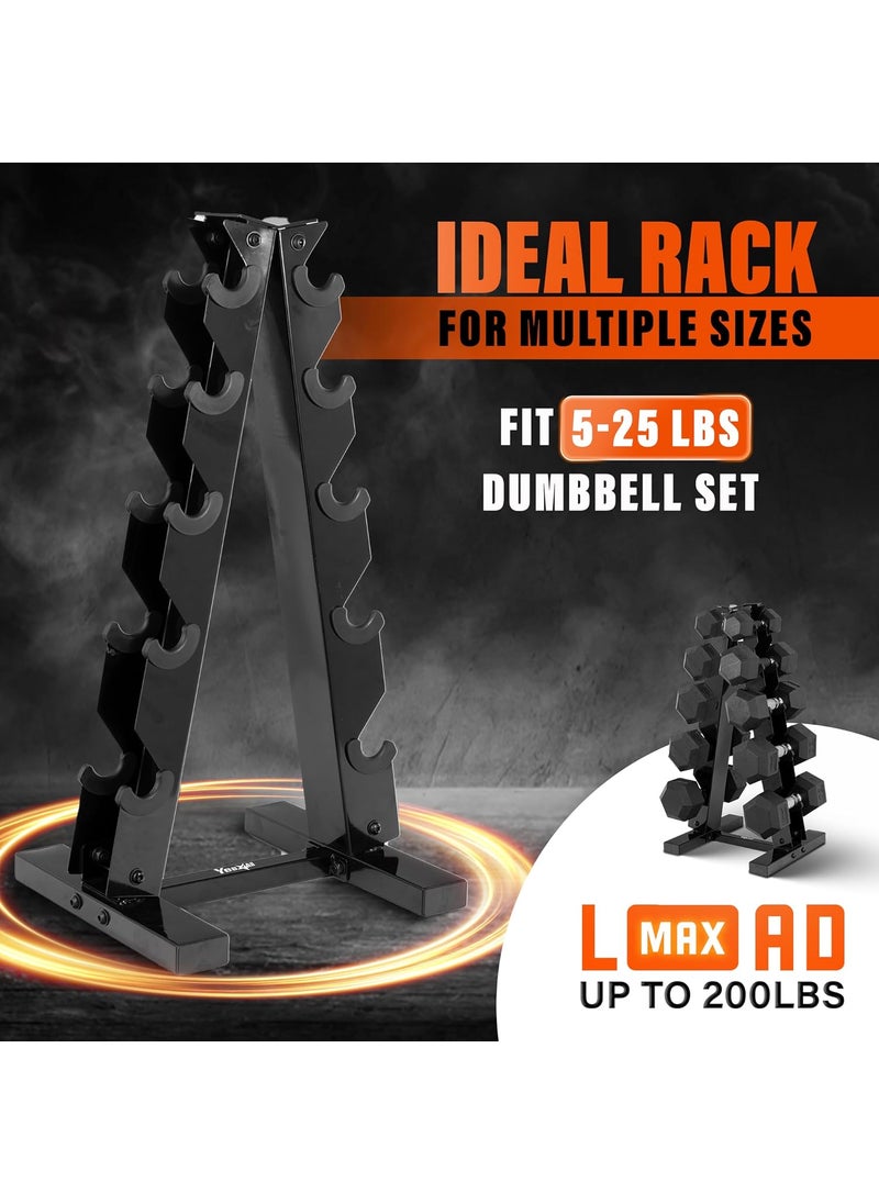 Yes4All YES4ALL Dumbbell Rack Stand Only 5 Tier A Frame Weight Rack for Dumbbells  - Image 4