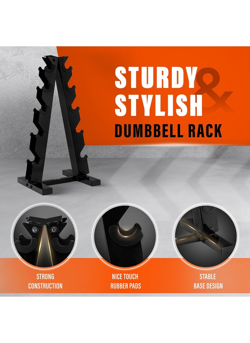 Yes4All YES4ALL Dumbbell Rack Stand Only 5 Tier A Frame Weight Rack for Dumbbells  - Image 3
