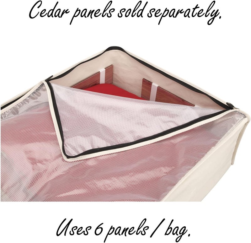 Household Essentials Cotton Canvas Blanket Storage Bag - Natural Off-White - Image 5