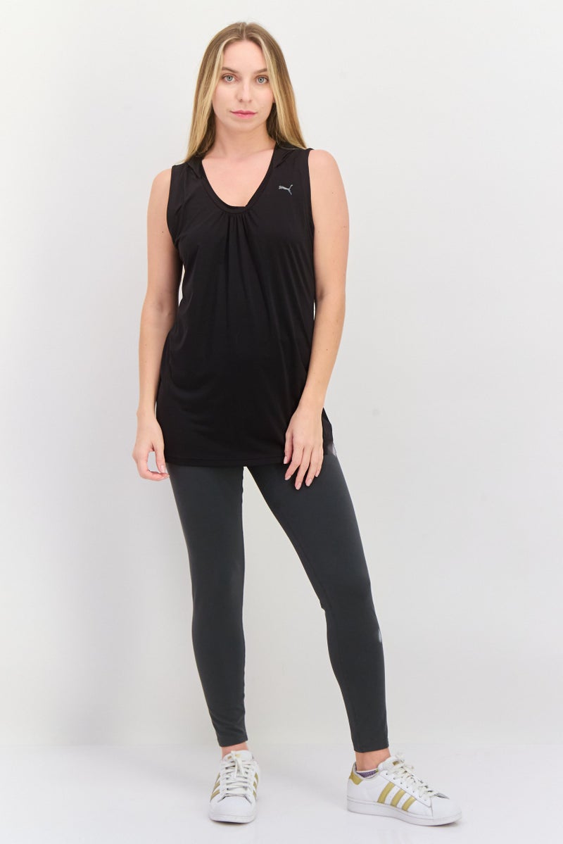 PUMA Women Sportswear Fit Hooded Sleeveless Training Top, Black  - Image 4