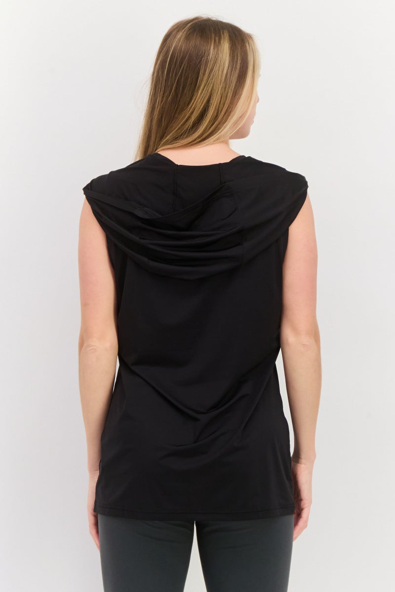 PUMA Women Sportswear Fit Hooded Sleeveless Training Top, Black  - Image 3