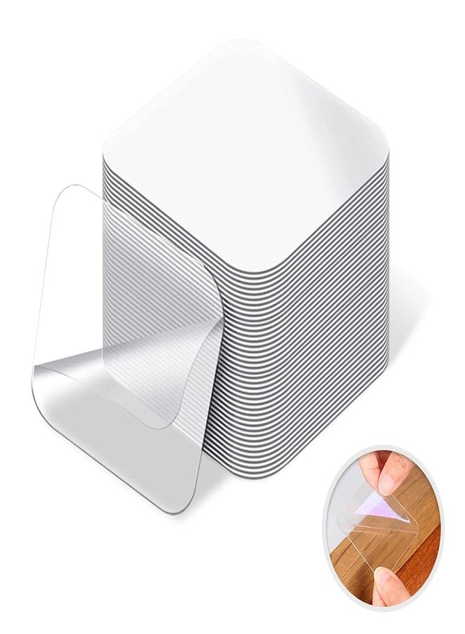 COOFANDY 20 Pcs Double Sided Wall Tape Heavy Duty, Double Sided Sticky Pads, Strong Adhesive Squares, Double Sided Transparent Mounting Tape, Washable Reusable Clear Adhesive Gel Pads Tapes - Image 1