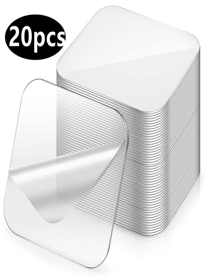 COOFANDY 20 Pcs Double Sided Wall Tape Heavy Duty, Double Sided Sticky Pads, Strong Adhesive Squares, Double Sided Transparent Mounting Tape, Washable Reusable Clear Adhesive Gel Pads Tapes - Image 2