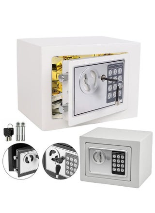 Security Lock Safe Box, Portable Home Security Box with Digital Keypad and Emergency Keys, Mini Lock Box for Valuables, Jewelry, Money and Documents, White - pzsku/ZE349C5FB92F944AAF357Z/45/_/1711787907/7d2dadb1-5b63-4e21-9cd9-f0d9197c38ad