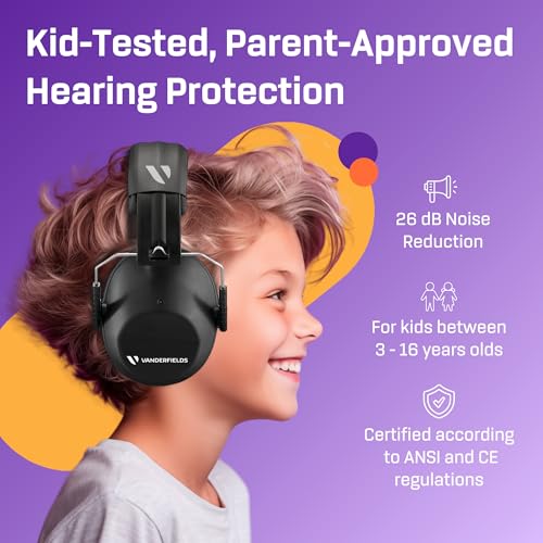 Vanderfields Kids Ear Protection - Age 3-16 - 26dB - Noise Canceling Headphones - Ear Muffs for Children - Earmuffs for Autism, Boys & Girls - Image 2
