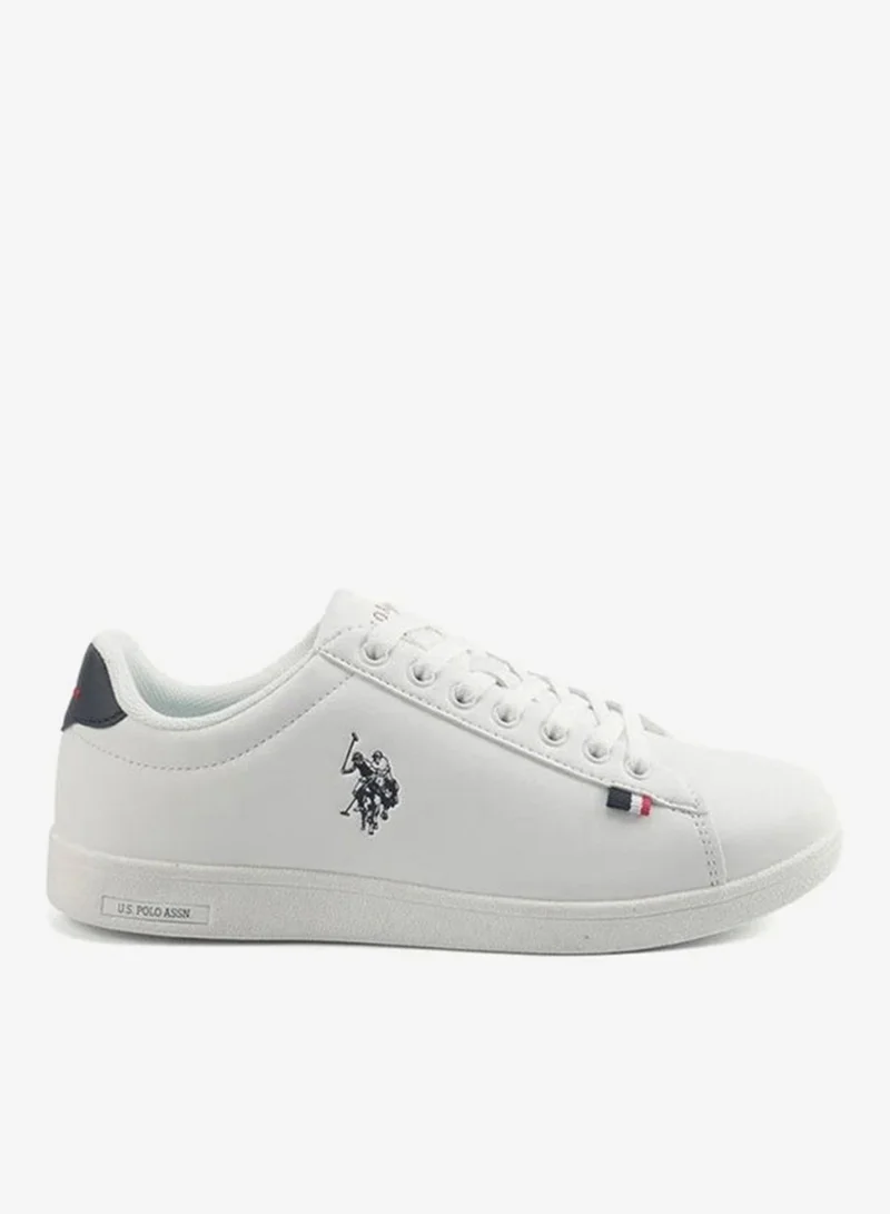 U.S. Polo Assn. FRANCO GLB 5PR Women’s White Casual Sneakers | Classic Lace-Up Everyday Shoes