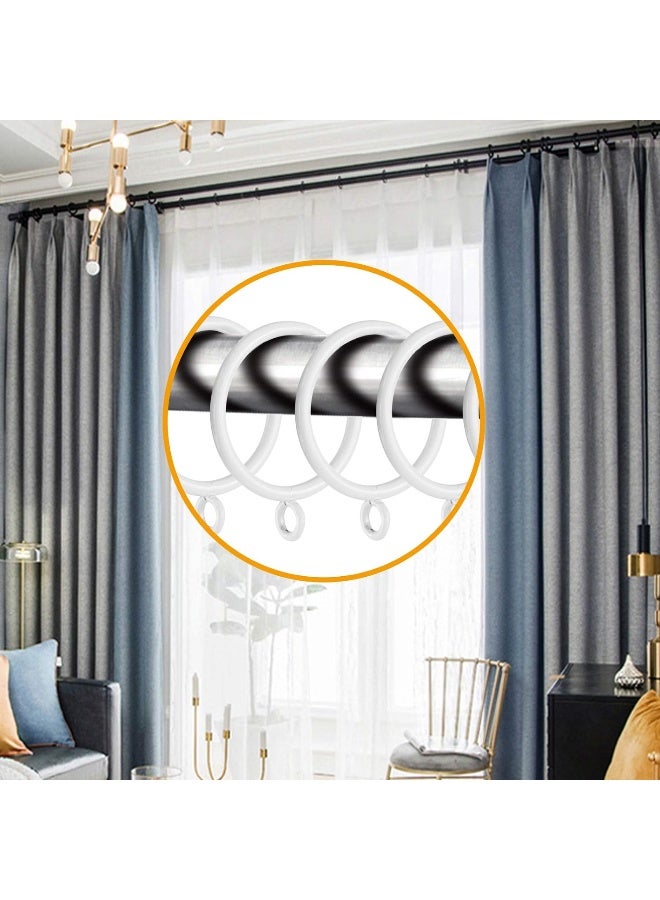 ANJUU 36 Pack 38mm Inner Diameter Metal Curtain Drape Sliding Eyelet Rings White Tone - Image 2