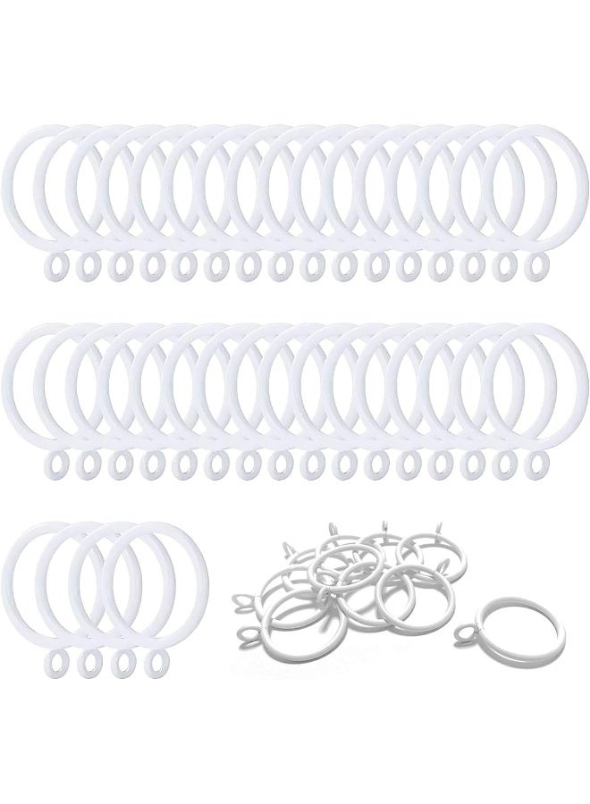ANJUU 36 Pack 38mm Inner Diameter Metal Curtain Drape Sliding Eyelet Rings White Tone - Image 5