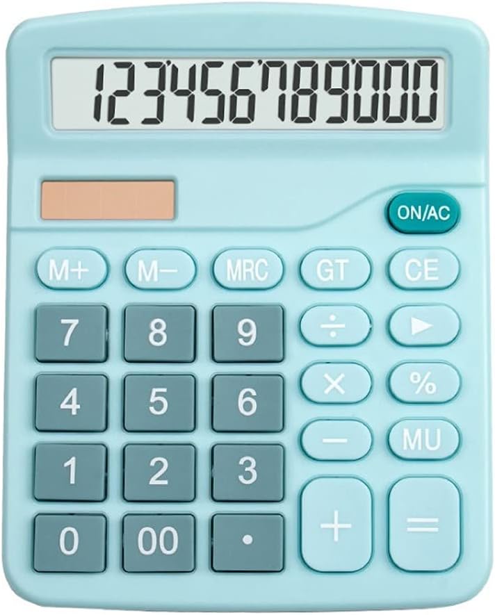 12 Digit Desk Solar Calculator Large Buttons Financial Business Accounting Tool Big for School Student - Image 1