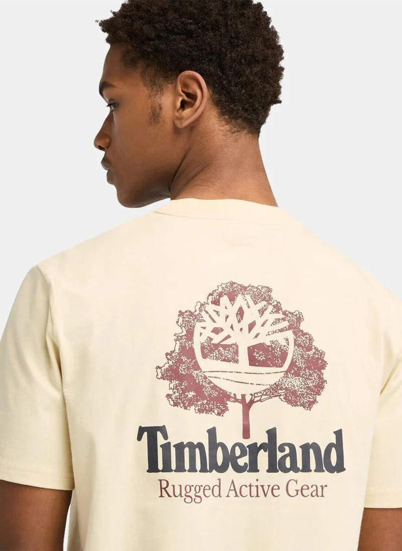 Timberland Beige Men's Rugged Active Gear Graphic T-Shirt for Men | Best Price UAE