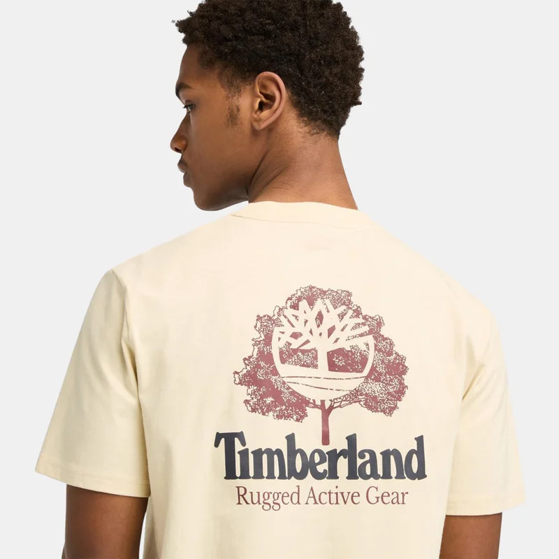 Timberland Beige Men's Rugged Active Gear Graphic T-Shirt for Men | Best Price UAE