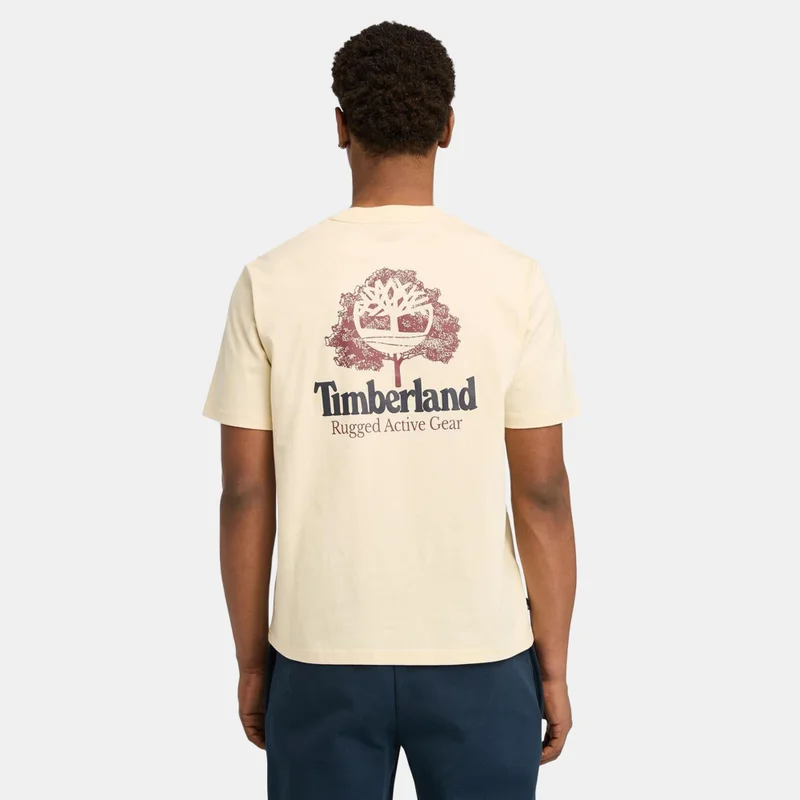 Timberland Beige Men's Rugged Active Gear Graphic T-Shirt for Men | Best Price UAE