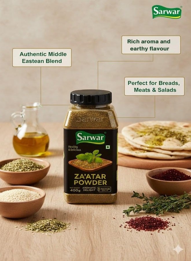Sarwar Za’atar Powder – 400g Jar | Aromatic Middle Eastern Blend| Middle Eastern spice mix| Authentic (Seasoning) | Herb Mix| For Cooking| Spice Blend - Image 4