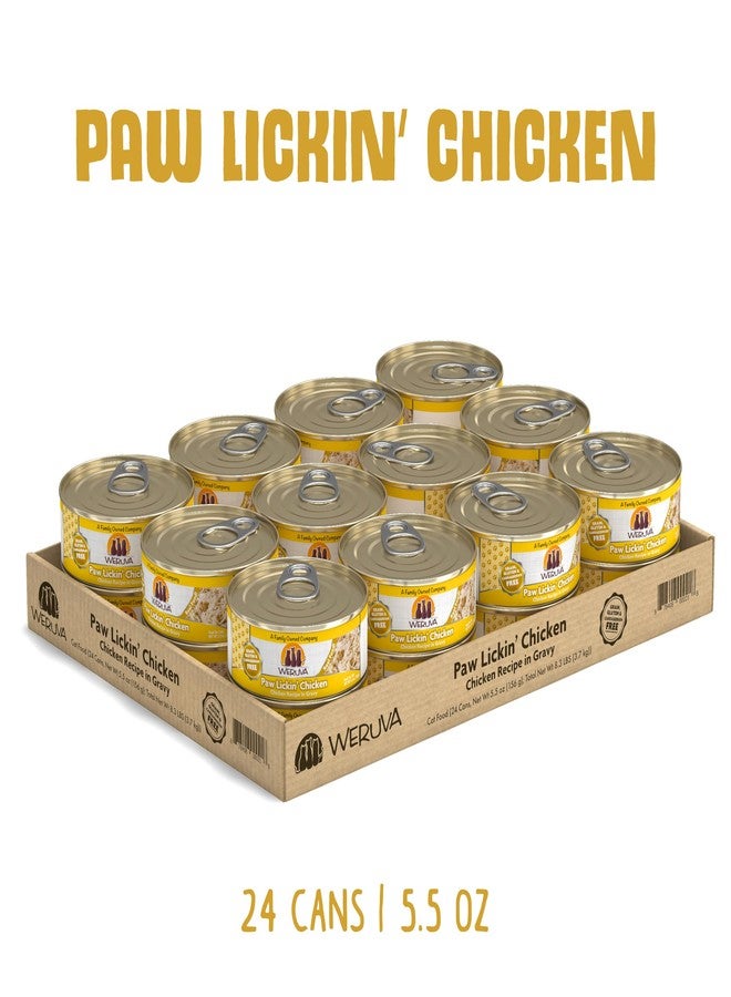 Weruva Classic Cat Food, Paw Lickin’ Chicken with Chicken Breast in Gravy, 5.5oz Can (Pack of 24) - Image 2