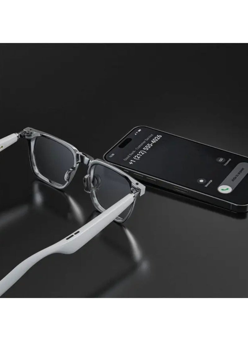 GREEN LION Munich Smart Glasses with Bluetooth V5.3, 4-6 Hours Working Time, 80mAh Battery, 15m Bluetooth Distance, 180 Hours Standby Time - White  - Image 4