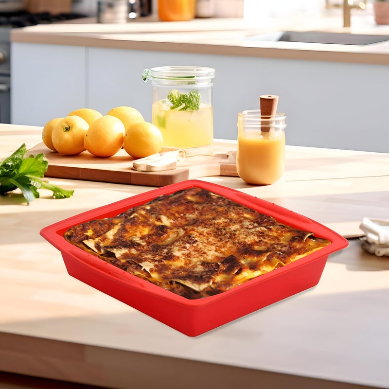 Cake Bakeware - Durable Silicone Bakeware Set for Baking Delicious Cakes, Brownies, Pizzas, and More with Easy Release and Reusable Design for Kitchen Versatility multicolor - Image 2
