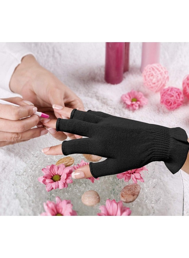 MIG4U 3 Pairs Fingerless Moisturizing Gloves, Half Finger Touchscreen Beauty Glove for SPA, Eczema, Dry Hands, Skin Treatment, Summer Sun UV Protection (L/XL, black-3pairs) - Image 4