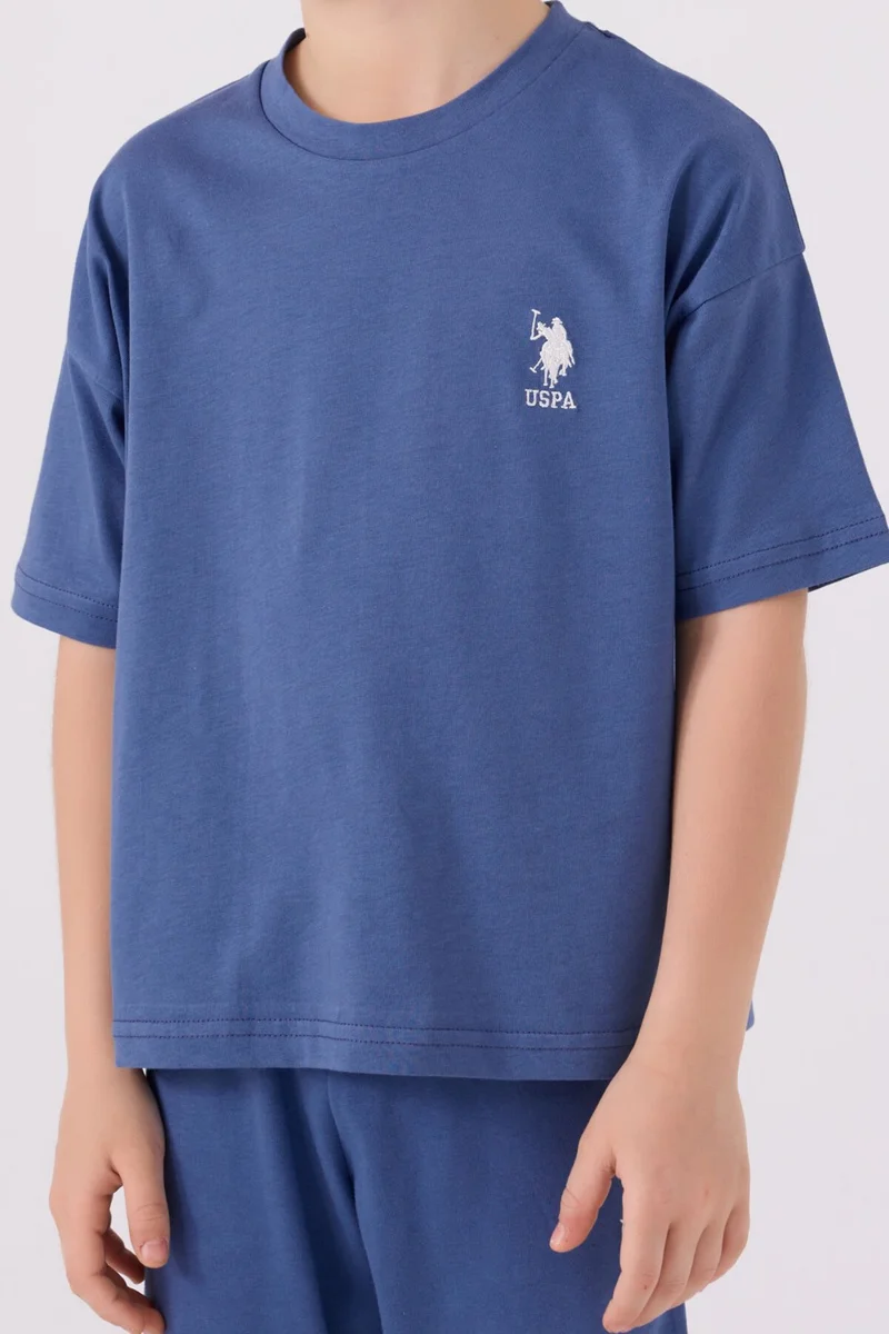 U.S. Polo Assn. Boys Indigo Bermuda Set