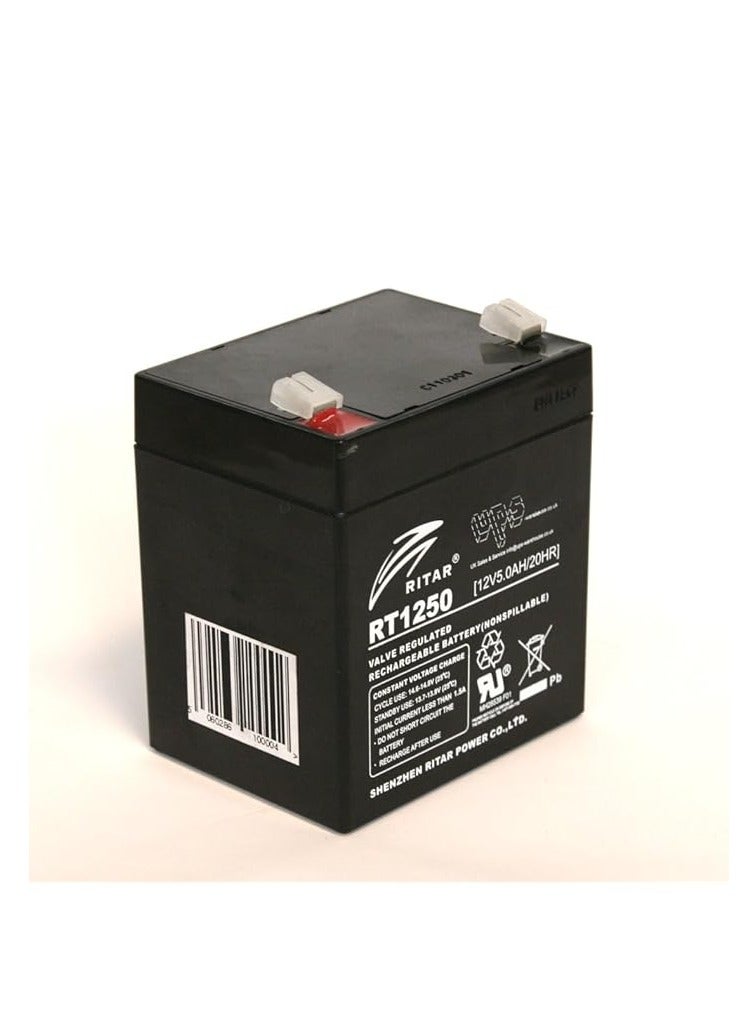 RITAR NEW Ritar RT1250 12v 5.0Ah Rechargeable Lead Acid Battery - Image 1