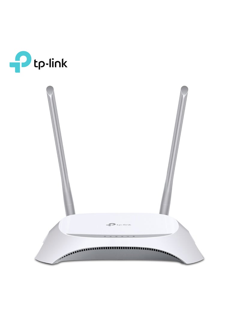 تي بي لينك راوتر لاسلكي 3G/4G متوافق مع بروتوكولات N بسرعة 300 ميجابت في الثانية أبيض - Image 1