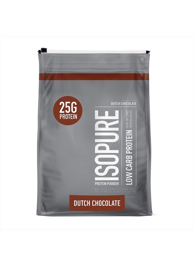 Isopure Protein Powder, Low Carb Whey Isolate, Gluten Free, Lactose Free, 25g Protein, Keto Friendly, Dutch Chocolate, 103 Servings, 7.5 Pound (Packaging May Vary)  - Image 1