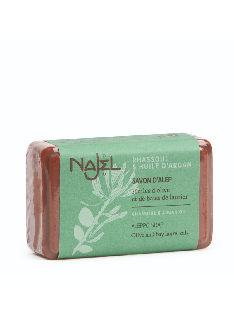 Najel Natural Aleppo Soap Ghassoul & Argan Oil - Image 1