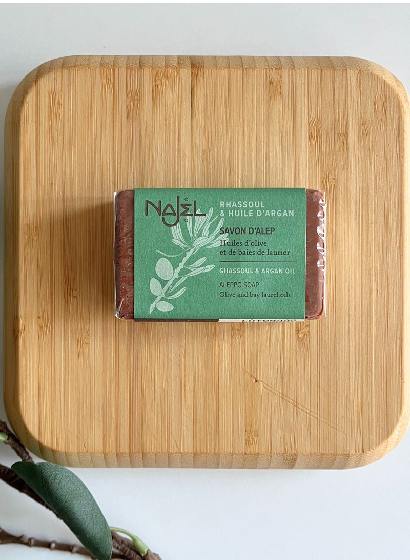 Najel Natural Aleppo Soap Ghassoul & Argan Oil - Image 2