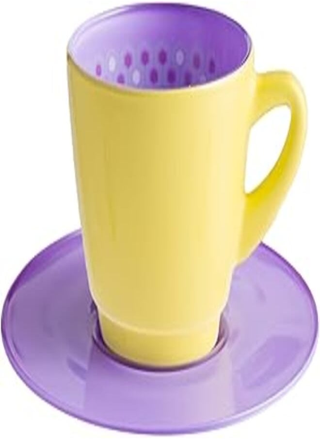 Ocean - OCEAN GLASS CUP - CANARY YELLOW CUPPUCCINO CUP, SET OF 6, 245 ML - Image 1