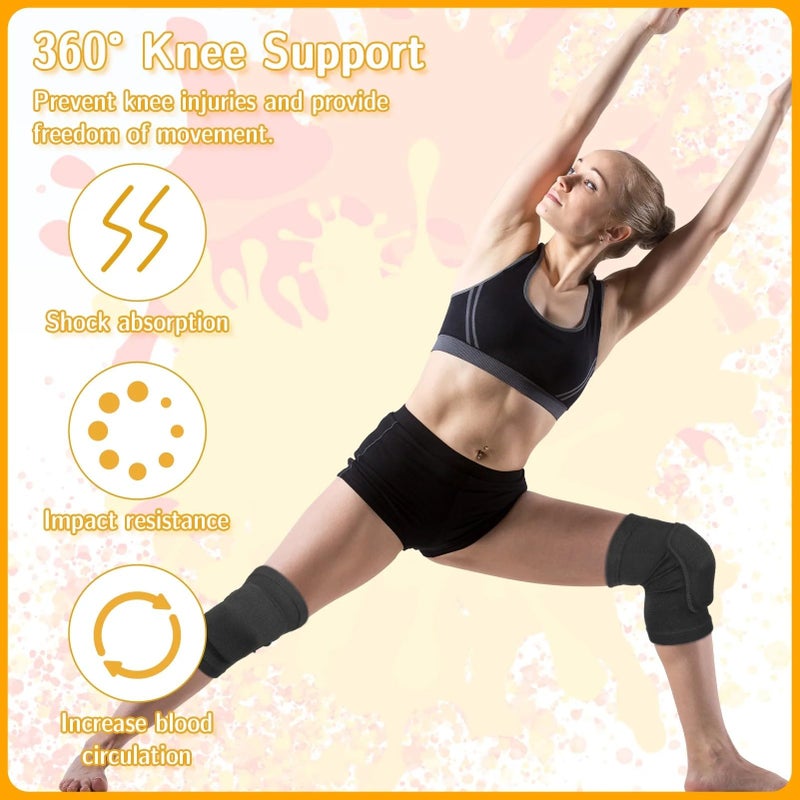 FAQUSA Volleyball Knee Pads for Women Men Youth Kids, Knee Brace for Basketball Soccer Football Dance Yoga Tennis Running Cycling Workout Climbing (X-Small) - Image 3
