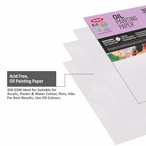 Anupam Oil Painting Paper - Canvas Embossed Paper - Acid Free -Canvas Textured Paper - A3 Size - 350 GSM - 5 Sheets - Image 4
