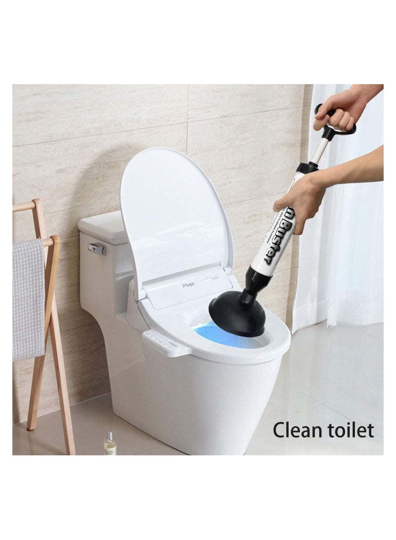 Y&D Drain Buster Toilet Air Plunger, Powerful Plunger with 2 Type Suction Cups, Cleaner New Pump Tool Suitable for Toilet, Bathtub, Shower, Sink  - Image 4