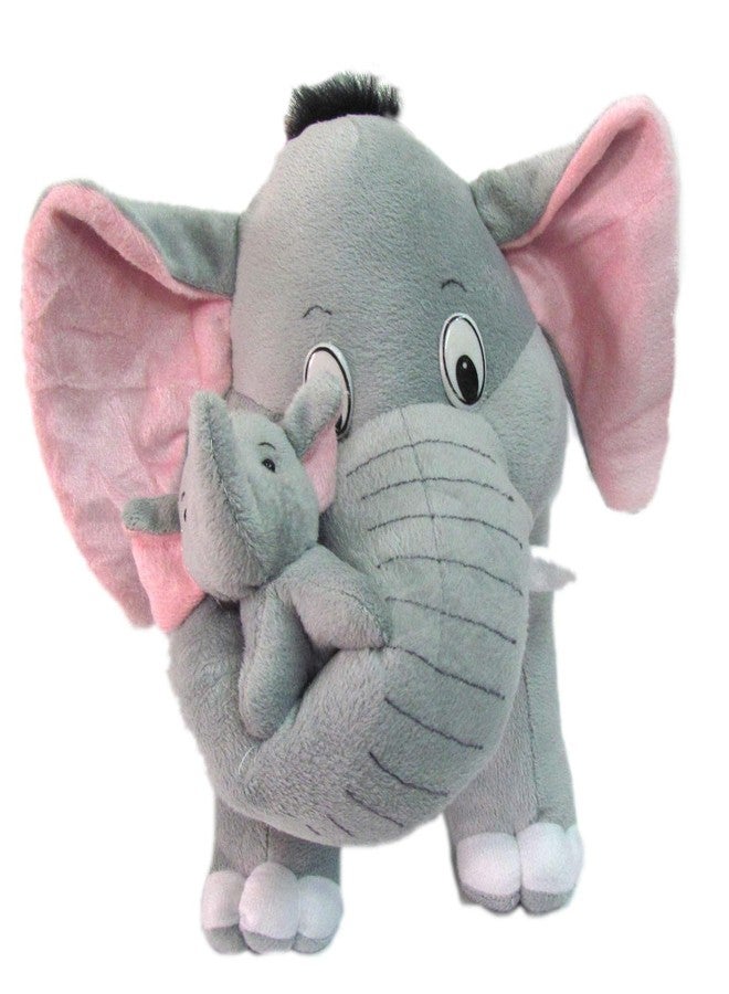 Future Shop Cute Detective Cartoon Character Soft Stuffed Plush Animal Toy for Kids Home Room Decoration (Elephant with Baby) - Image 3