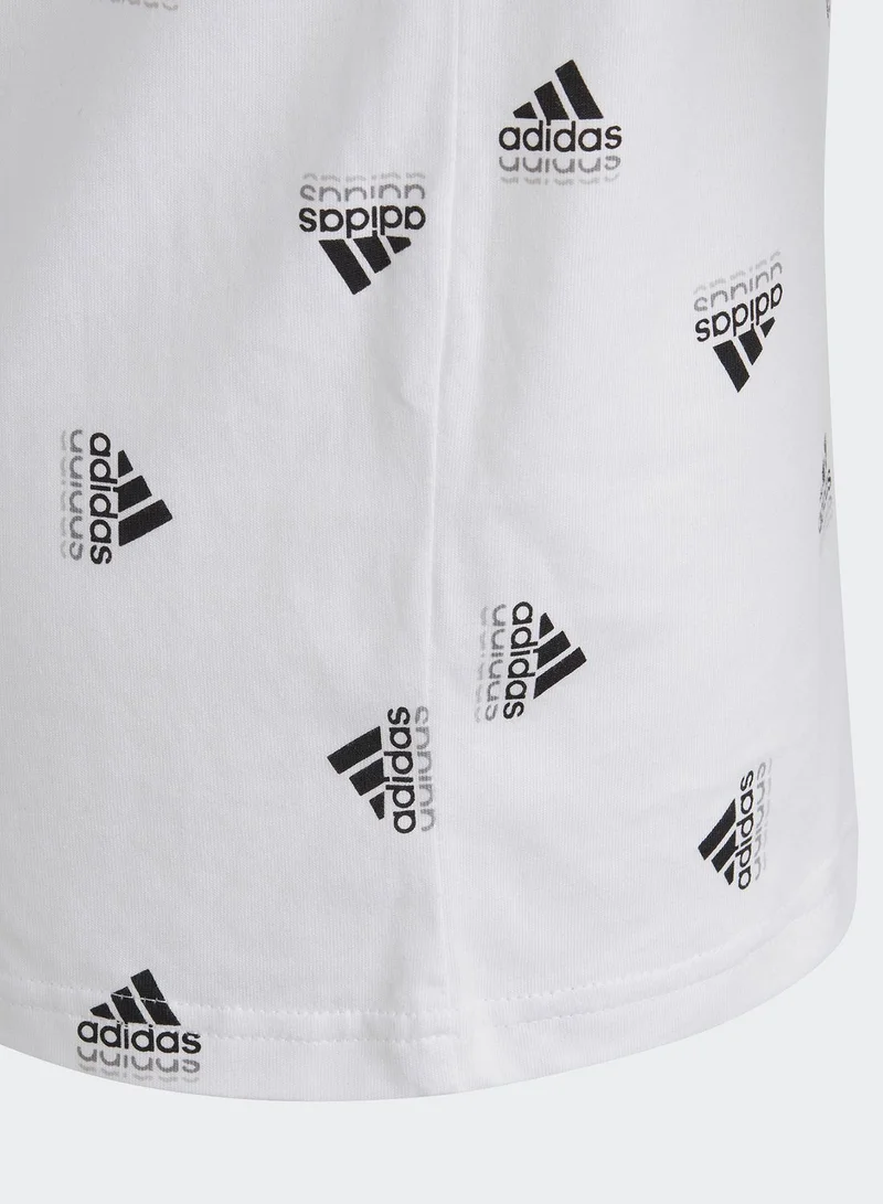 adidas تيشيرت بطبعة على كامل التصميم