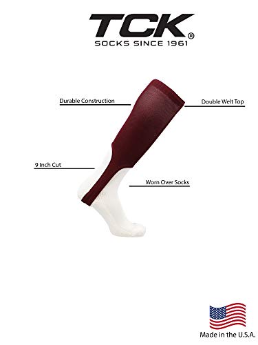 TCK 9 Inch Solid Baseball Stirrups (Maroon, Large) - Image 4