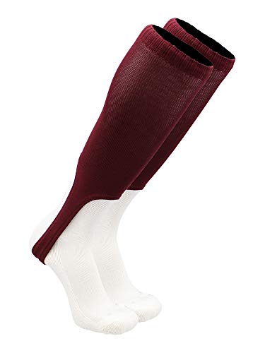 TCK 9 Inch Solid Baseball Stirrups (Maroon, Large) - Image 1