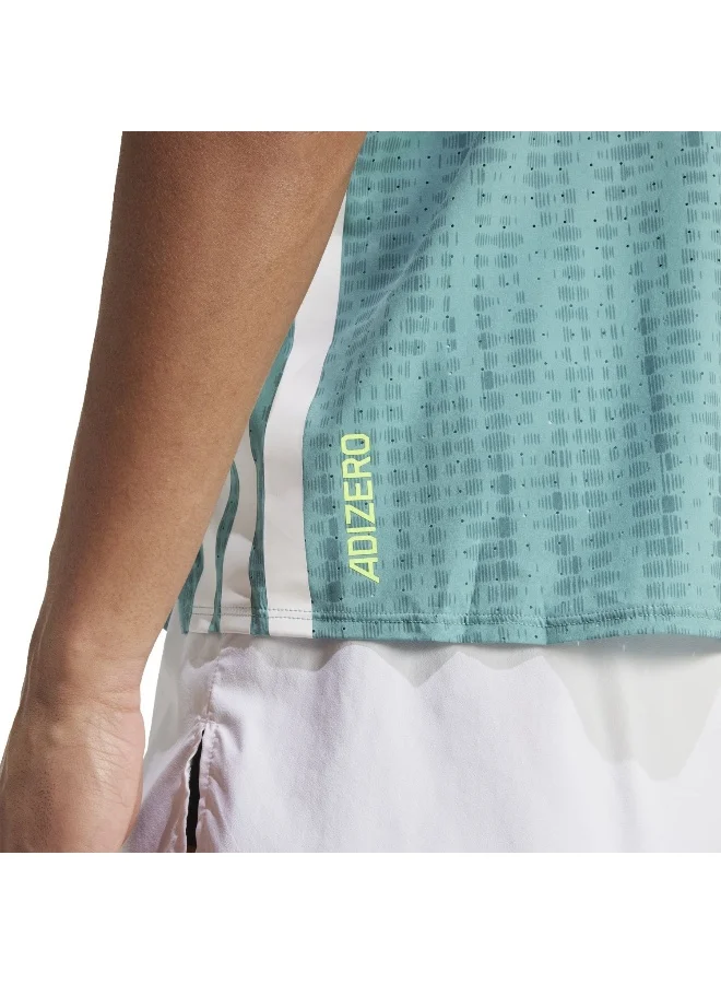 Adidas Adizero Snglt M Turquoise Singlet (Shirt) T-Shirts For Men