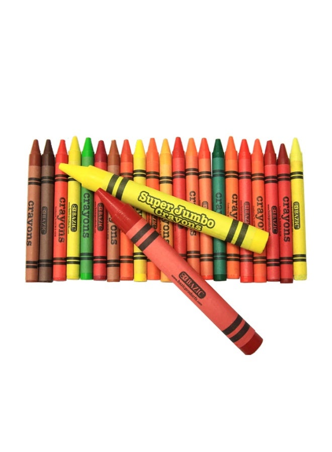 Bazic Premium Jumbo Crayons Multicolored Coloring Set 12 Pcs - Image 4