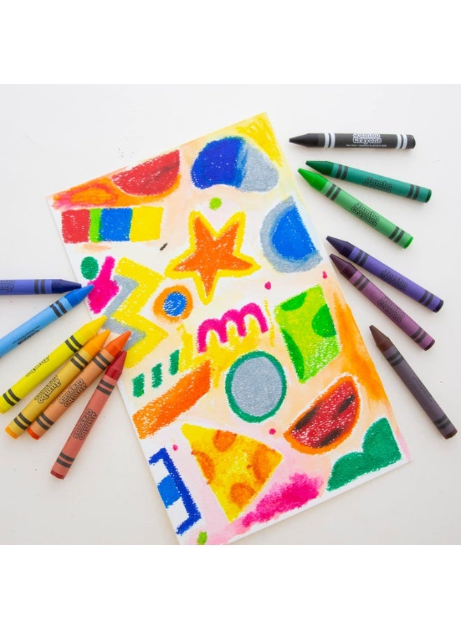 Bazic Premium Jumbo Crayons Multicolored Coloring Set 12 Pcs - Image 3