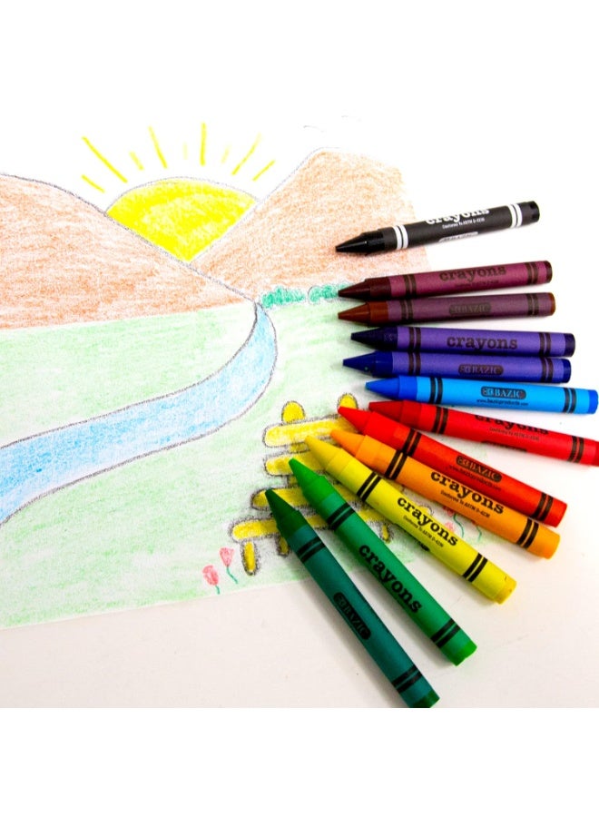 Bazic Premium Jumbo Crayons Multicolored Coloring Set 12 Pcs - Image 5