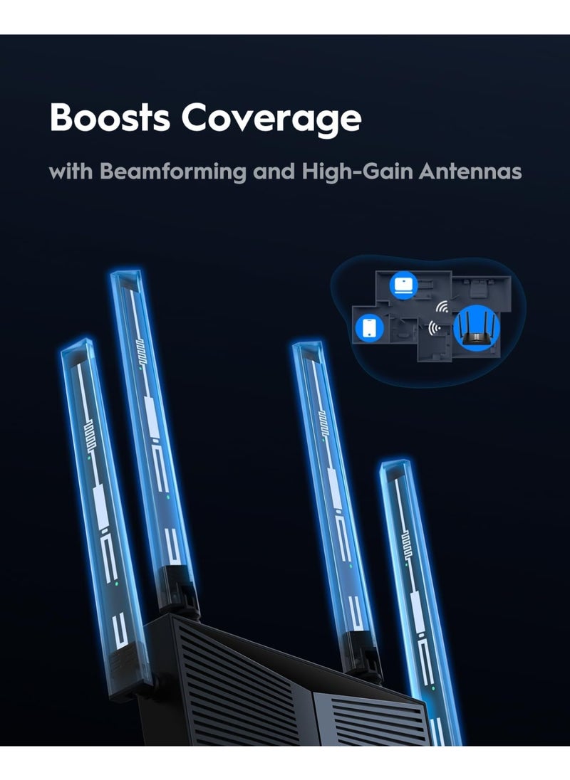 cudy BE3600 Dual-Band Wi-Fi 7 Router, Lightning-Fast Speeds, 2.5G Multi-Gig Connectivity, Far-Reaching Coverage, Smooth and Stable, WR3600H  - Image 2