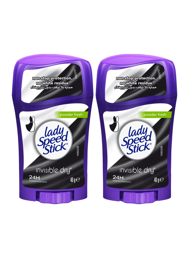 Lady Speed Stick مزيل العرق ليدي سبيد ستيك برائحة الانتعاش في الحمام - عبوة من 2 - Image 1