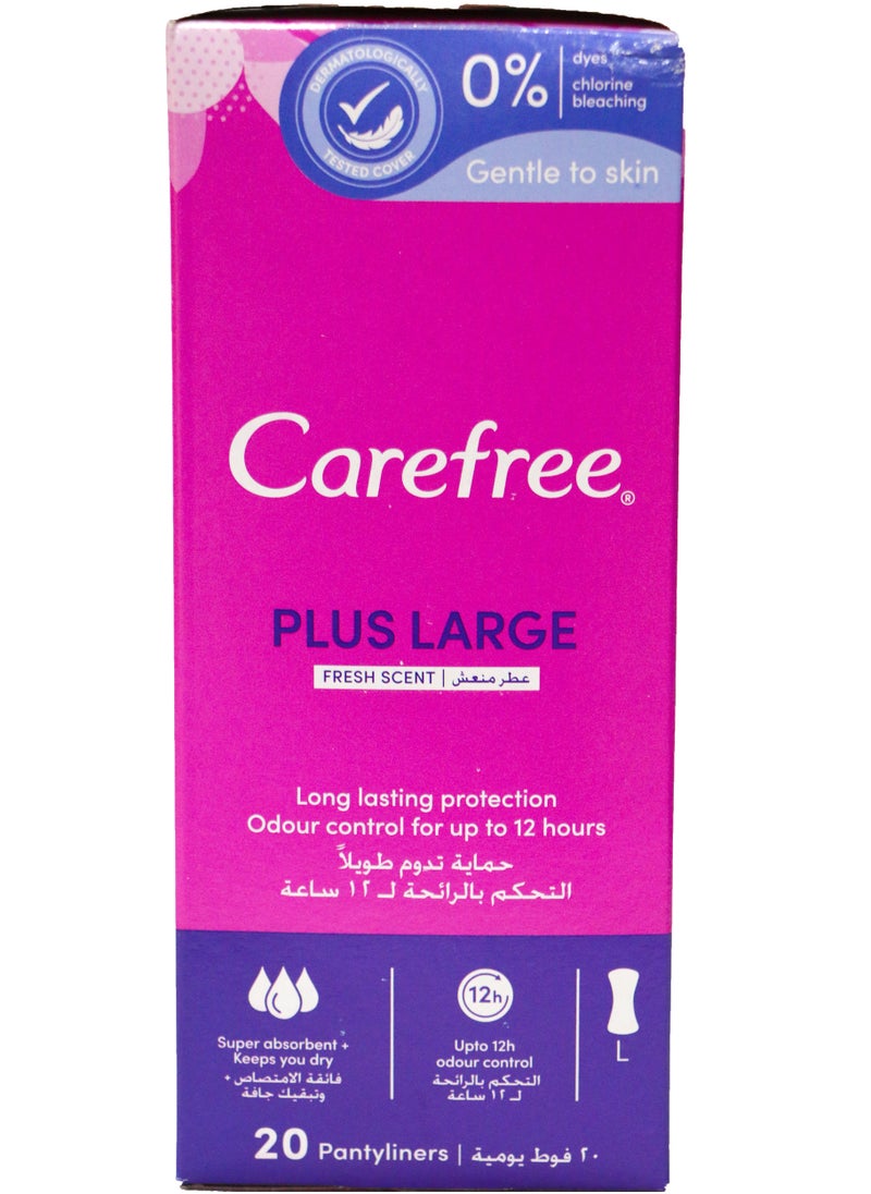 Carefree Carefree Plus Large Fresh Scent Pads  - 20 Pieces  - Image 1