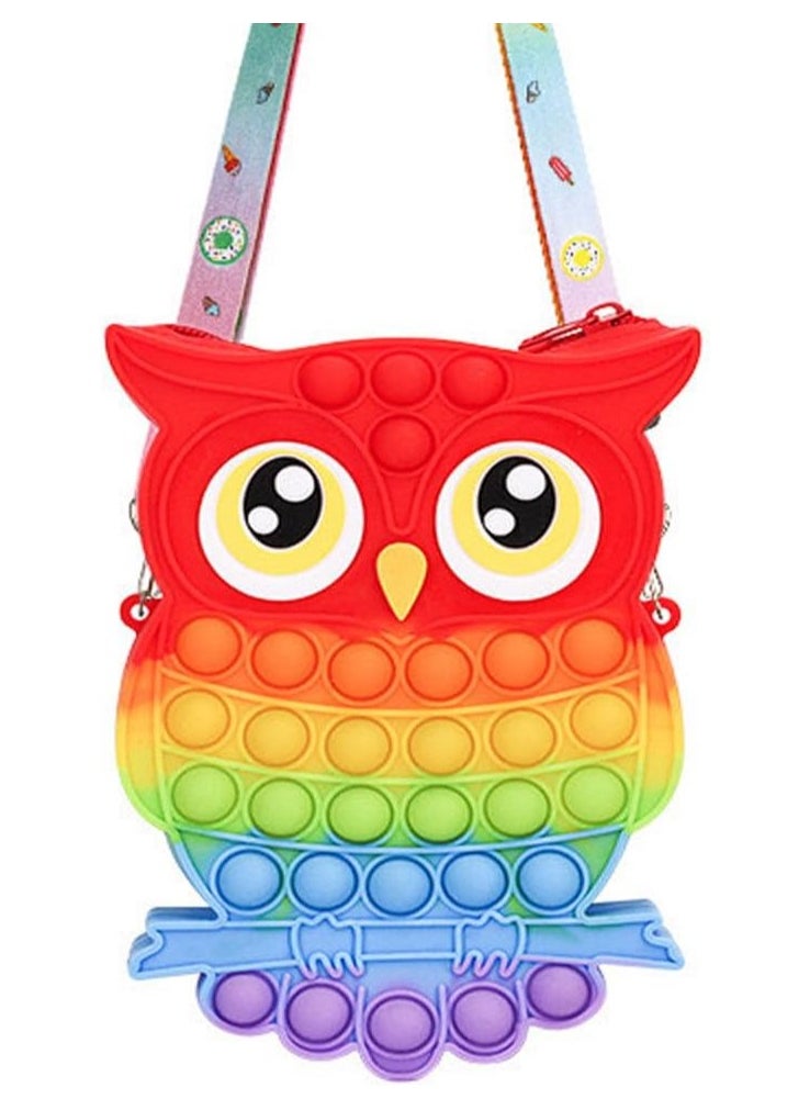 NQOOH - Pop It Bag for Girls Bird-Shaped Sensory Fidget Toy with Shoulder Strap Perfect Gift for Girls - Image 1