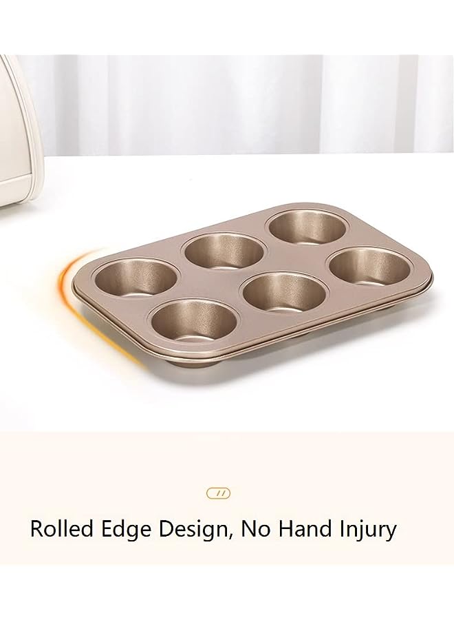 PROMASS Bakeware Set, Nonstick Bakeware for Oven, Carbon Steel Baking Pans (Color: Gold) - Image 4