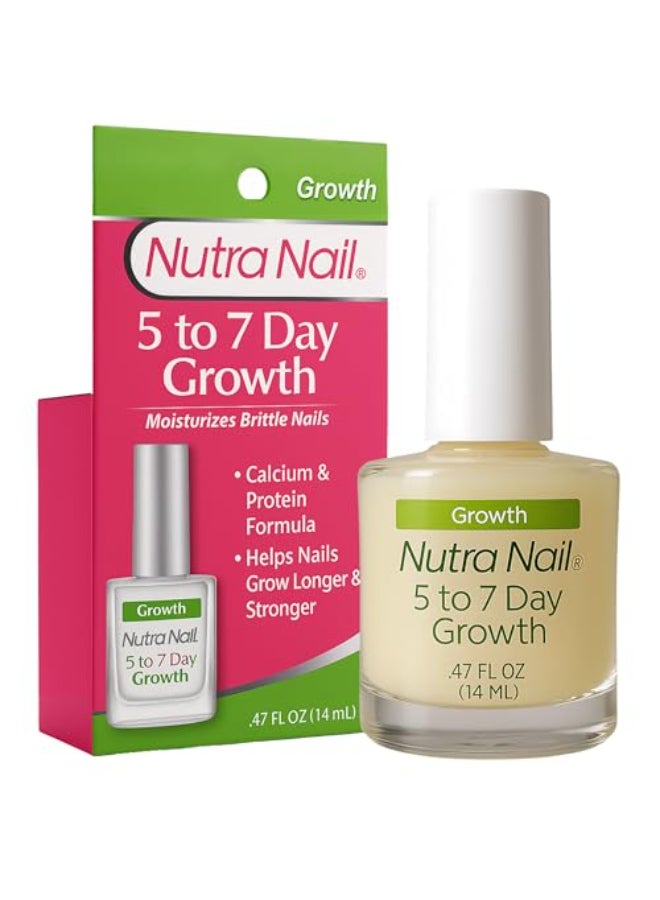Nutra Nail 5 to 7 Day Growth Treatment Fast Keratin Nail Hardener Nail Strengthener for Thin Nails Brittle Damaged 047 Fl Oz - Image 1