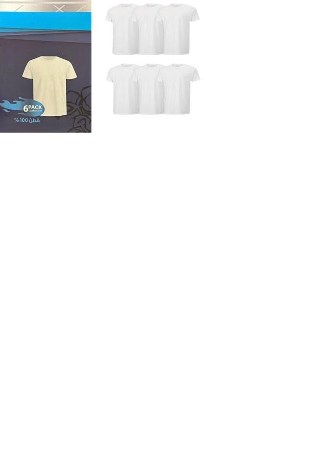 Round half sleeve T-shirt, 100% cotton, Egyptian made (6 pieces).  - Image 1