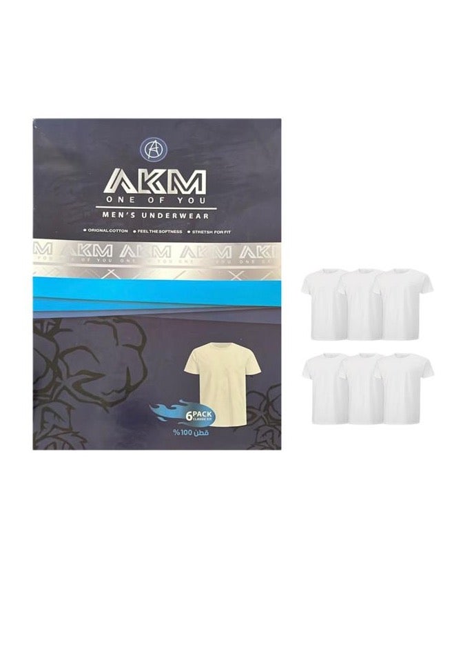 Round half sleeve T-shirt, 100% cotton, Egyptian made (6 pieces).  - Image 2